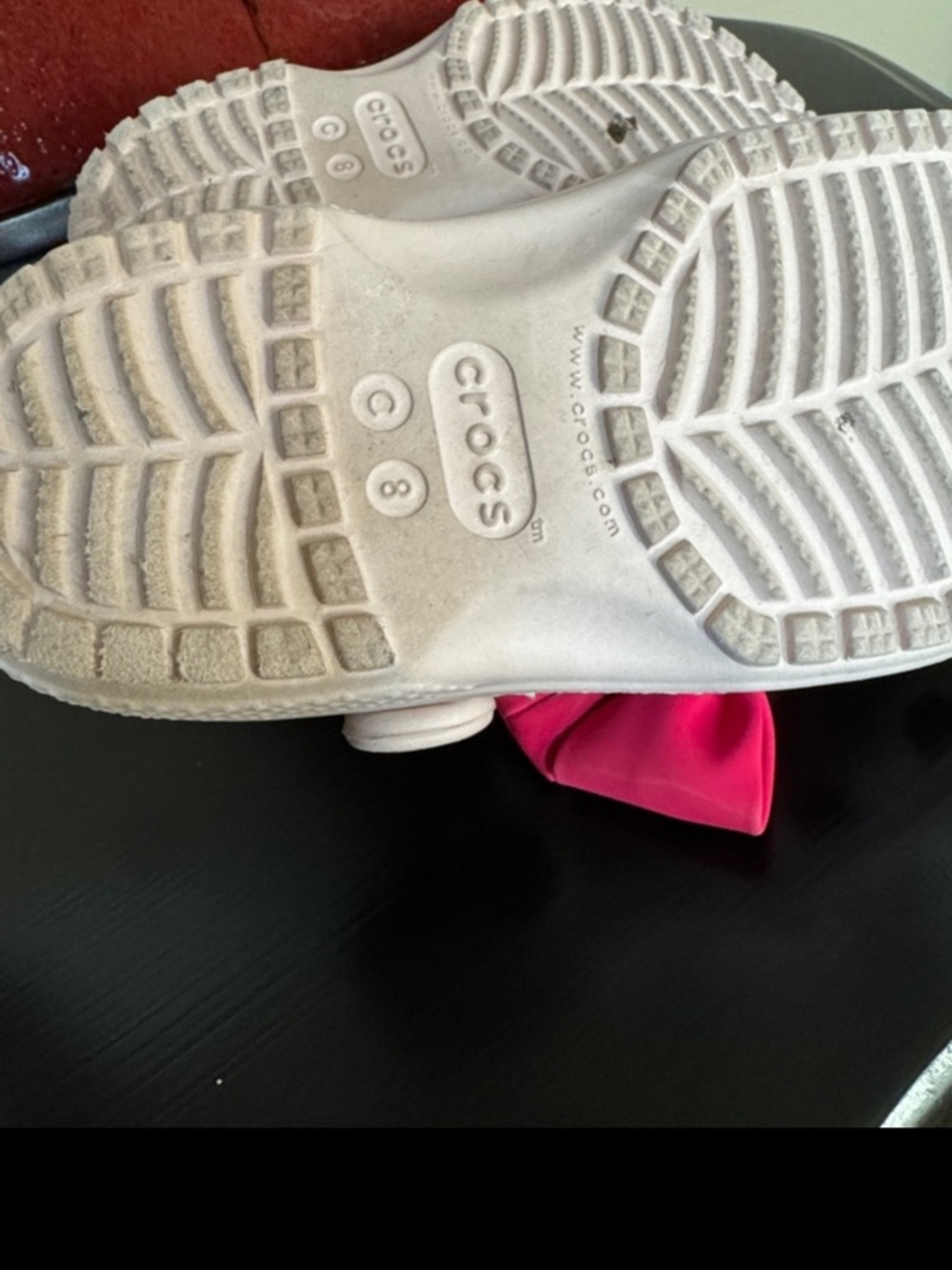 Barbie Authentic Crocs-Little Girls,Light Pink Barbie Charm Clogs - Sz 8 - Picture 6 of 11